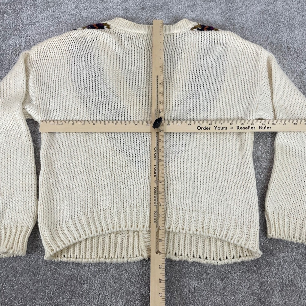 Currants Knitted by Hand Cardigan Womens Medium Fair Isle Cable Knit Vintage - Picture 6 of 11